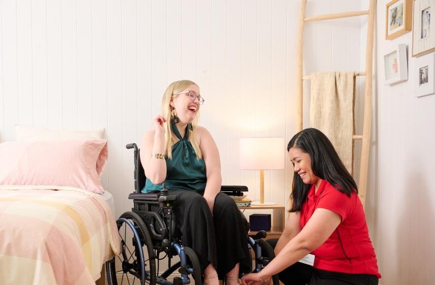 Support coordinator working through a plan with a participant